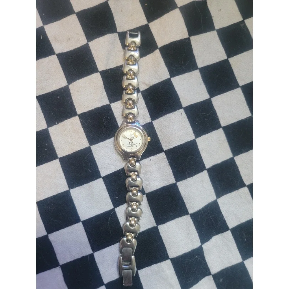 Disney Mickey‎ Mouse Women's Bracelet Watch Silver Tone Dead Battery